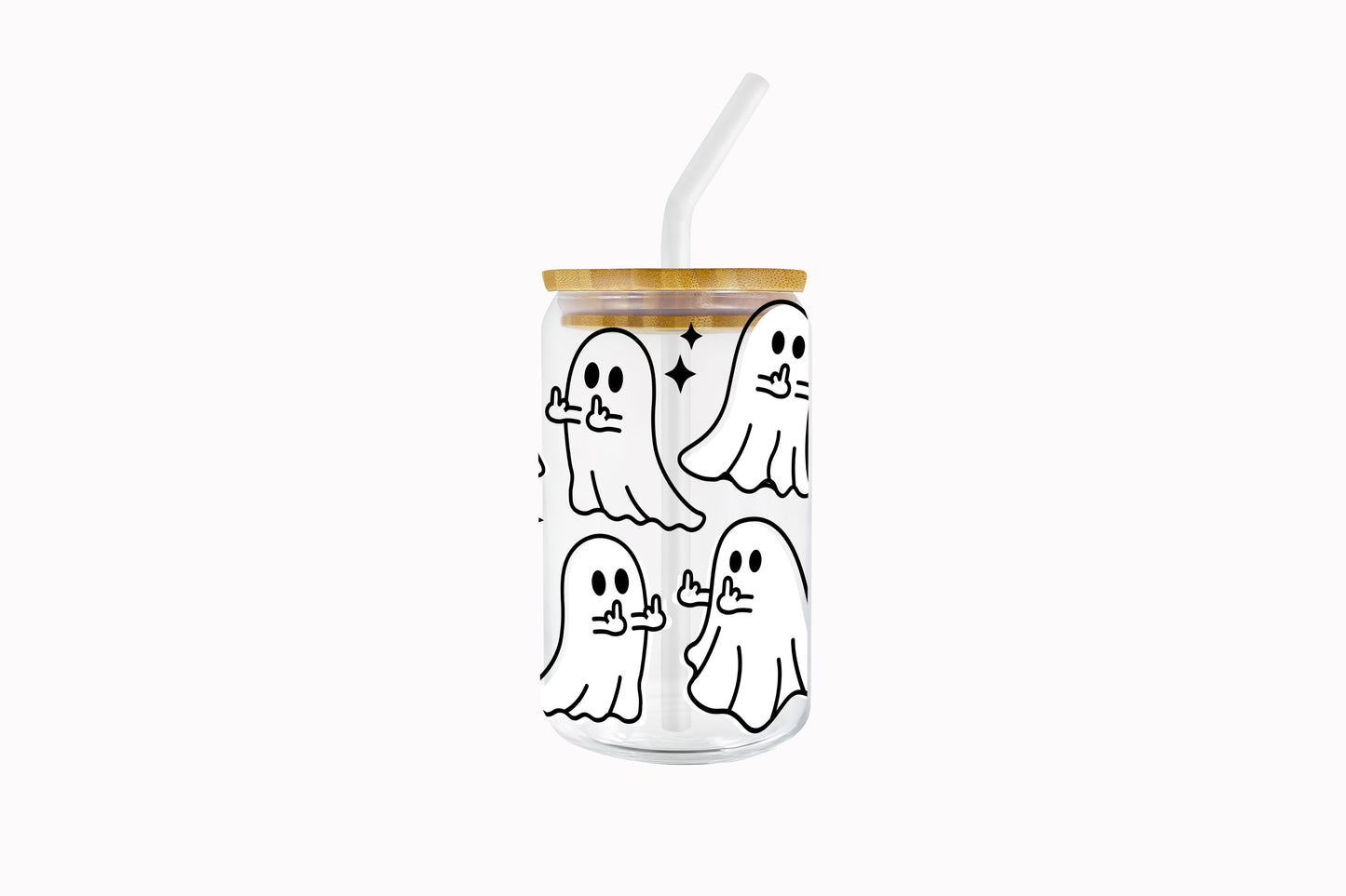 VASO DE VIDRIO CON SORBETE: FANTASMA
