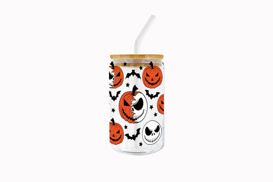 VASO DE VIDRIO CON SORBETE: JACK SKELLINGTON HALLOWEEN
