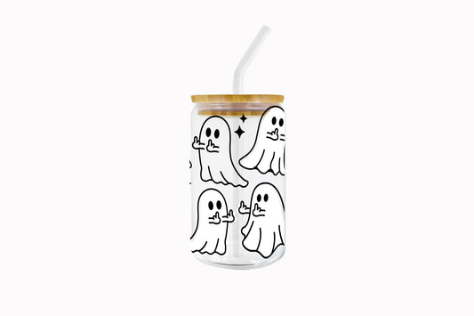 VASO DE VIDRIO CON SORBETE: FANTASMA